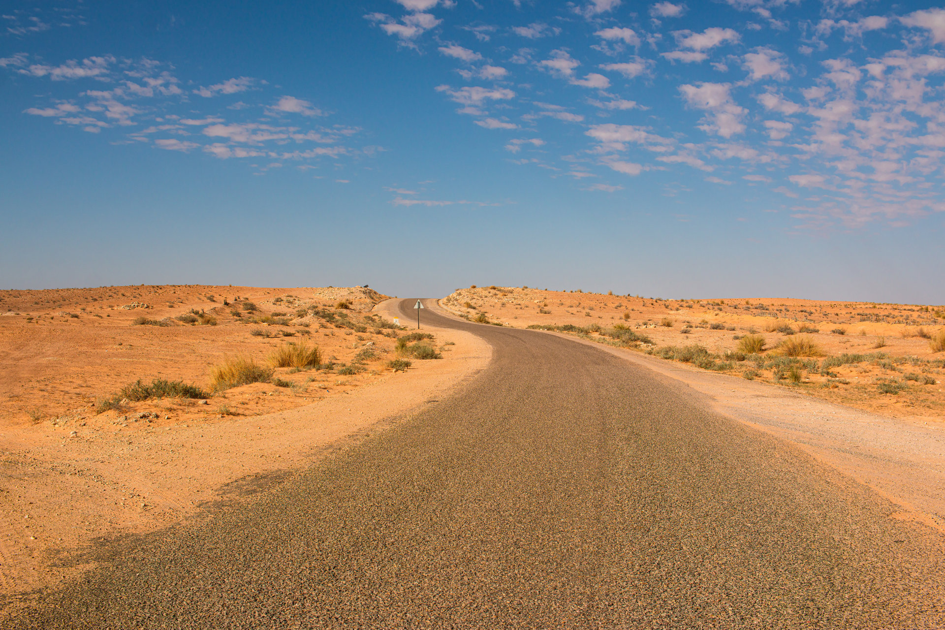 Desert landscape of Sinai with mountains and open sand
