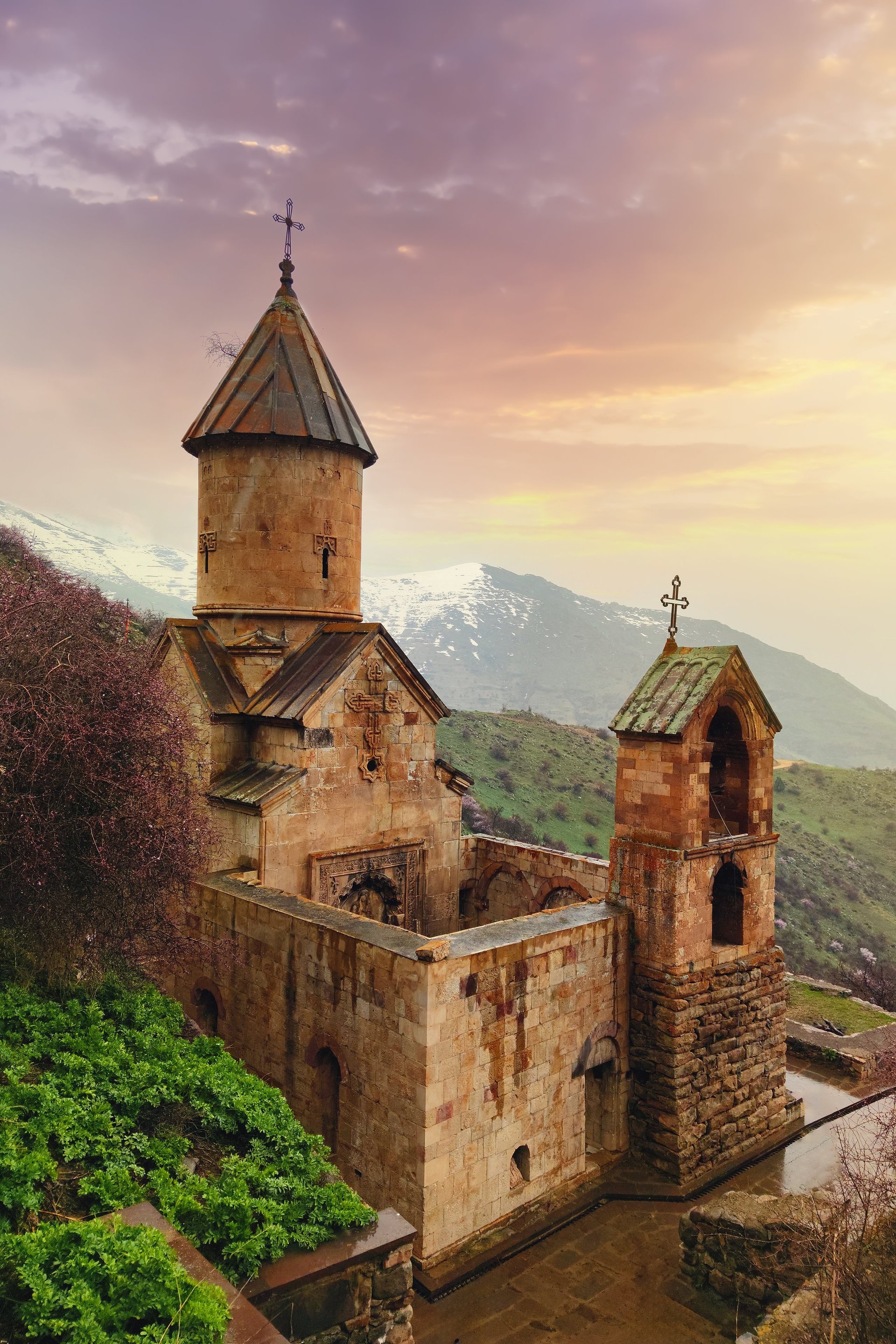 St. Catherine Monastery between the mountains of Sinai
